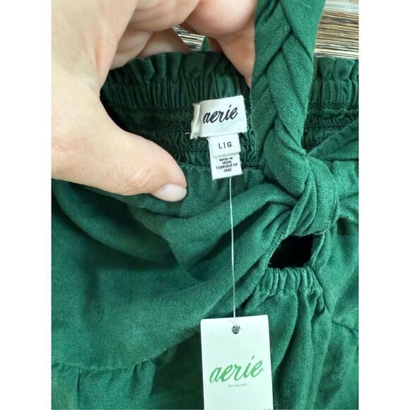 Aerie NWT High Low Halter Maxi Sundress Sz Large - Picture 5 of 9